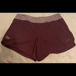 purple workout shorts